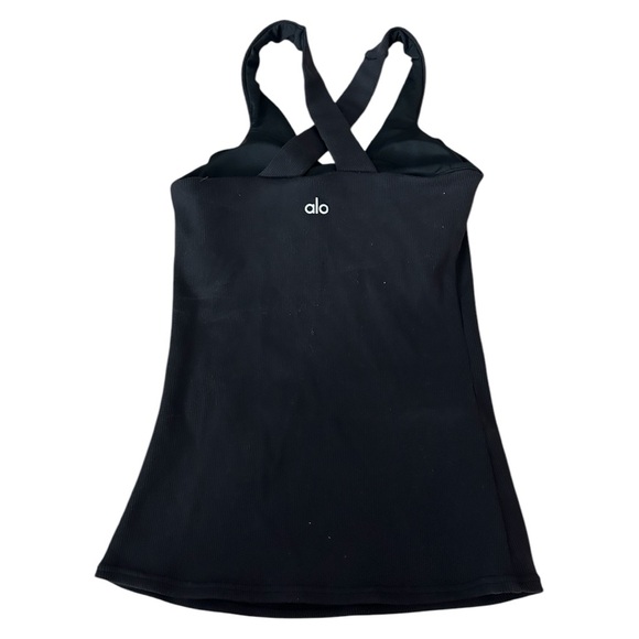 ALO Yoga Crisscross Ribbed Workout Top - Picture 2 of 5